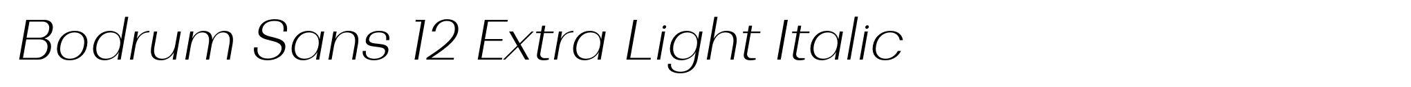 Bodrum Sans 12 Extra Light Italic image